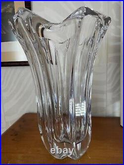 Daum France Important Vase Cristal 1960 De 39 CM