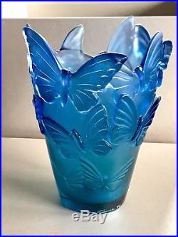 Daum France Pâte de verre Vase Papillon No 24x18x14cm 2,7kg Neuf. N°76