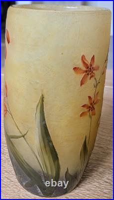 Daum Nancy Vase Lis Des Cafres 1900-1915