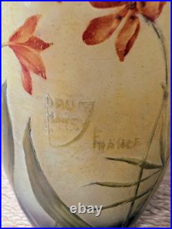 Daum Nancy Vase Lis Des Cafres 1900-1915