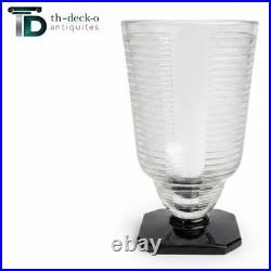 Daum Nancy Vase Verre Grave Art Deco 1930 Moderniste Glass Modernist