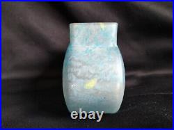 Daum Nancy / Vase jardinière en pâte de verre couleur bleue nuancé / Art Nouveau