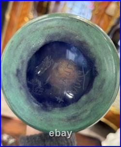 Daum Nancy important vase à décor de feuilles de chanvre, Art Nouveau