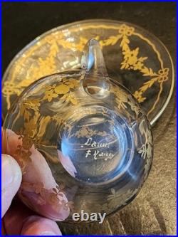 Daum Une Tasse Et Sa Sous Tasses Doré 1900 NANCY DAUM ART NOUVEAU