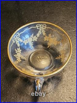 Daum Une Tasse Et Sa Sous Tasses Doré 1900 NANCY DAUM ART NOUVEAU