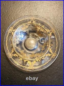 Daum Une Tasse Et Sa Sous Tasses Doré 1900 NANCY DAUM ART NOUVEAU
