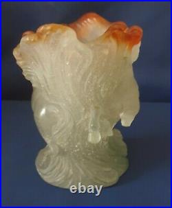 Daum, vase en pâte de cristal, décor Chevaux de Marly