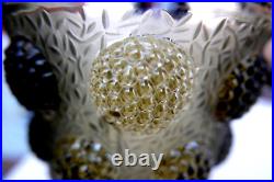 Deux Tres Beaux Vases Signe Verlys Les Cabochons Vers 1920 Blanc Et Marron Deux Tres Beaux Vases Signe Verlys Les Cabochons Vers 1920 Blanc Et Marron