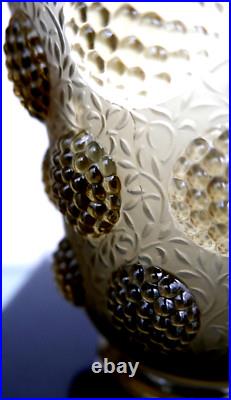 Deux Tres Beaux Vases Signe Verlys Les Cabochons Vers 1920 Blanc Et Marron Deux Tres Beaux Vases Signe Verlys Les Cabochons Vers 1920 Blanc Et Marron