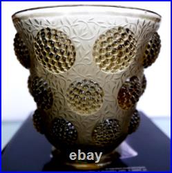 Deux Tres Beaux Vases Signe Verlys Les Cabochons Vers 1920 Blanc Et Marron Deux Tres Beaux Vases Signe Verlys Les Cabochons Vers 1920 Blanc Et Marron