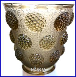 Deux Tres Beaux Vases Signe Verlys Les Cabochons Vers 1920 Blanc Et Marron Deux Tres Beaux Vases Signe Verlys Les Cabochons Vers 1920 Blanc Et Marron