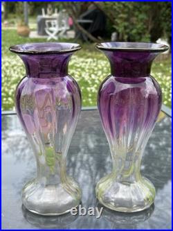 Deux Vases Émaillés Art Nouveau /art Déco Legras