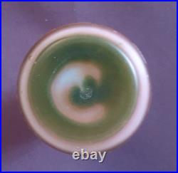 Devez très joli vase en verre multicouche décor lacustre japonisant