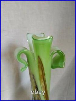 Didier Saba Grand Vase Soliflore Verre Souffle Verre Contemporain