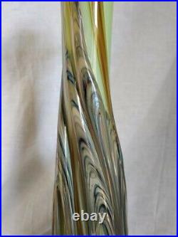 Didier Saba Grand Vase Soliflore Verre Souffle Verre Contemporain