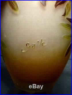 EMILE GALLE Vase à décor d'olives -daum, lalique, argy rousseau, walter, schneider