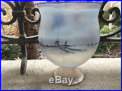 EXCEPTIONNEL GRAND VASE DAUM PATE DE VERRE ART NOUVEAU ART DECO