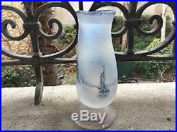 EXCEPTIONNEL GRAND VASE DAUM PATE DE VERRE ART NOUVEAU ART DECO