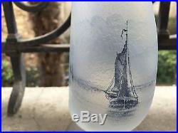 EXCEPTIONNEL GRAND VASE DAUM PATE DE VERRE ART NOUVEAU ART DECO