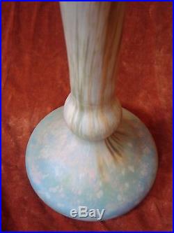 Exceptionnel Vase Daum 61 CM Pte De Verre Et Paillons D'or Art Nouveau