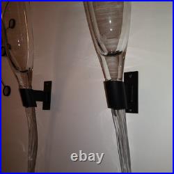 EXCEPTIONNELLE Paire de Bouquetières Murales Maison HYSTERIA 1980 murano