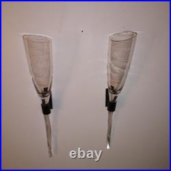 EXCEPTIONNELLE Paire de Bouquetières Murales Maison HYSTERIA 1980 murano