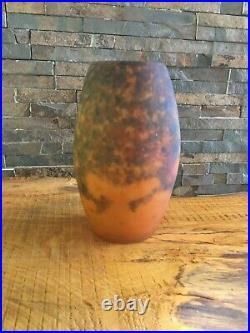 Elégant Vase en pate de verre MULLER FRERES LUNEVILLE Marmoréen Art déco
