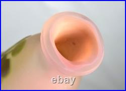 Emile Gallé Beau Vase aux Ombelles Pâte de Verre Gravé Art Nouveau Daum