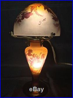 Émile Gallé Lampe Champignon Hibiscus Art Nouveau daum lalique legras