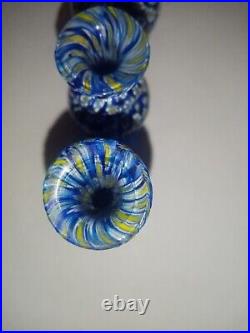 Ensemble de trois vase miniatures MURANO millefiori