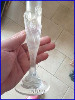 Erte Romain De Tirtoff (1892 1990) Soliflore Vase Cristal Dlg Lalique Cariatides Erte Romain De Tirtoff (1892 1990) Soliflore Vase Cristal Dlg Lalique Cariatides