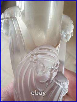 Erte Romain De Tirtoff (1892 1990) Soliflore Vase Cristal Dlg Lalique Cariatides Erte Romain De Tirtoff (1892 1990) Soliflore Vase Cristal Dlg Lalique Cariatides