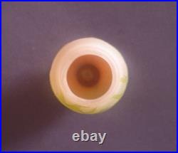 Ets GALLE, très joli vase en verre multicouche à décor floral