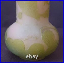 Ets Gallé, très joli vase en verre multicouche dégagé à l'acide