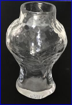 Eugène Michel Vase Aux Iris 1890-1904 Art Nouveau Cristal No Gallé Daum Rare