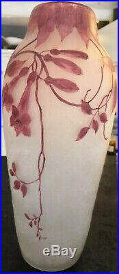 Exceptionnel Vase Legras Fleurs Série Ruby 50 Cm