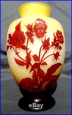Exceptionnel en qualité, vase Galle fleurs des champs, era daum 1900, NO COPY