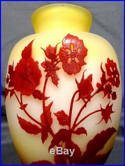 Exceptionnel en qualité, vase Galle fleurs des champs, era daum 1900, NO COPY