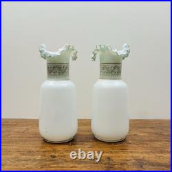 Exceptionnelle paire de vases en opaline, Art Nouveau, attribuée à Legras