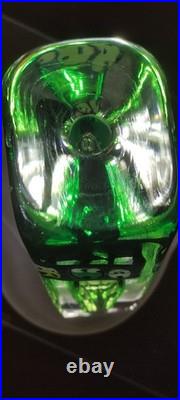 Fernando AGOSTINHO Vase soliflore sculpture en verre soufflé signée 33cm