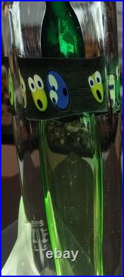 Fernando AGOSTINHO Vase soliflore sculpture en verre soufflé signée 33cm