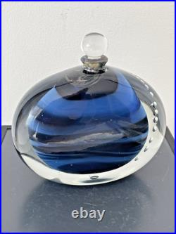 Flacon verre soufflé signé H. RASPAIL verrerie D'ALLEX