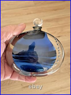 Flacon verre soufflé signé H. RASPAIL verrerie D'ALLEX