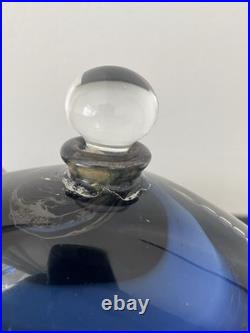 Flacon verre soufflé signé H. RASPAIL verrerie D'ALLEX