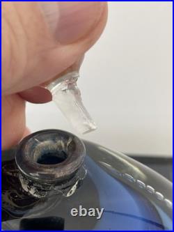 Flacon verre soufflé signé H. RASPAIL verrerie D'ALLEX