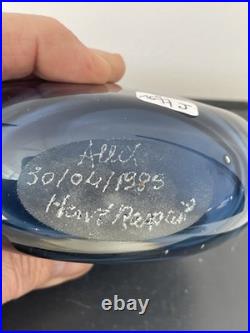 Flacon verre soufflé signé H. RASPAIL verrerie D'ALLEX