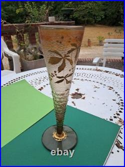G Legras, grand vase cornet hollandais, guilloché, excellent état