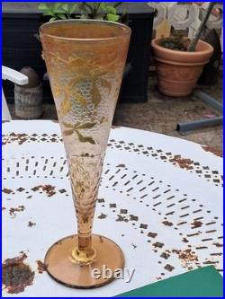 G Legras, grand vase cornet hollandais, guilloché, excellent état