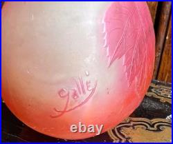 GALLÈ VASE SOLIFLORE SIGNÉ époque 1900 Art nouveau- haut 16 cm
