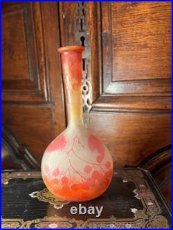 GALLÈ VASE SOLIFLORE SIGNÉ époque 1900 Art nouveau- haut 16 cm